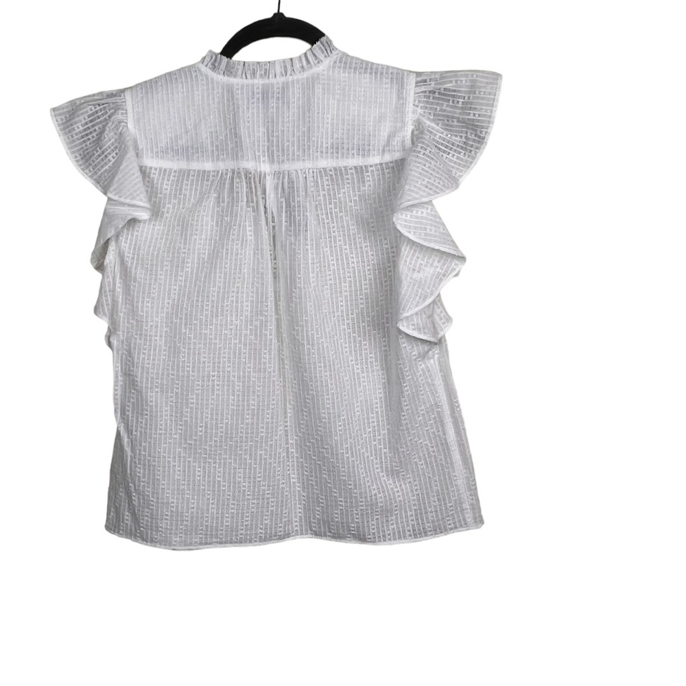 INTERMIX White Ruffle Blouse - Picture 7 of 13